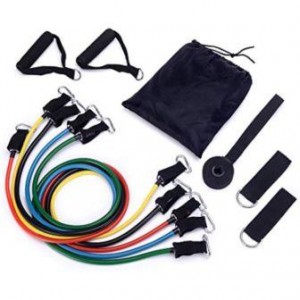 11pc resistance band set exercise tube kit